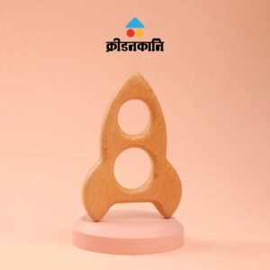 Wooden Rocket Teether for Babies | Natural Baby Toy