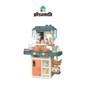 Kridanakani Kids Play Kitchen Set with Light, Sound & Cooking Accessories